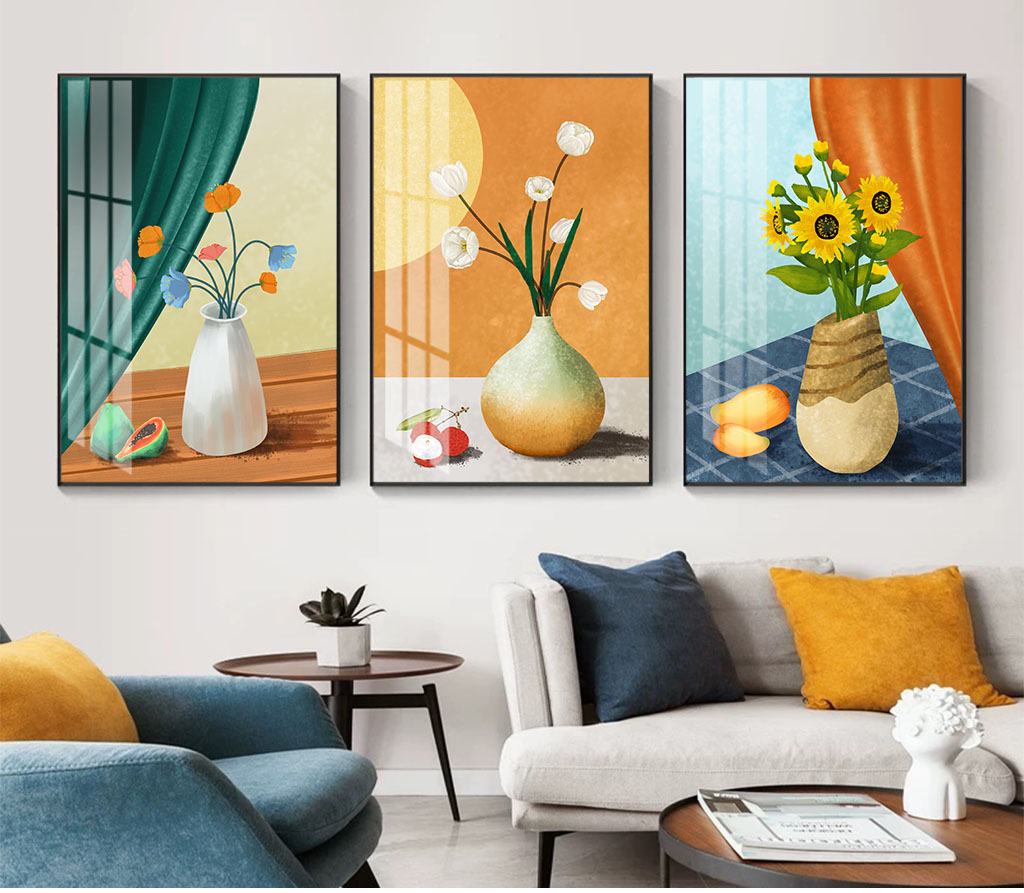 Set of 3 Modern Abstract Art Files - HQ-451