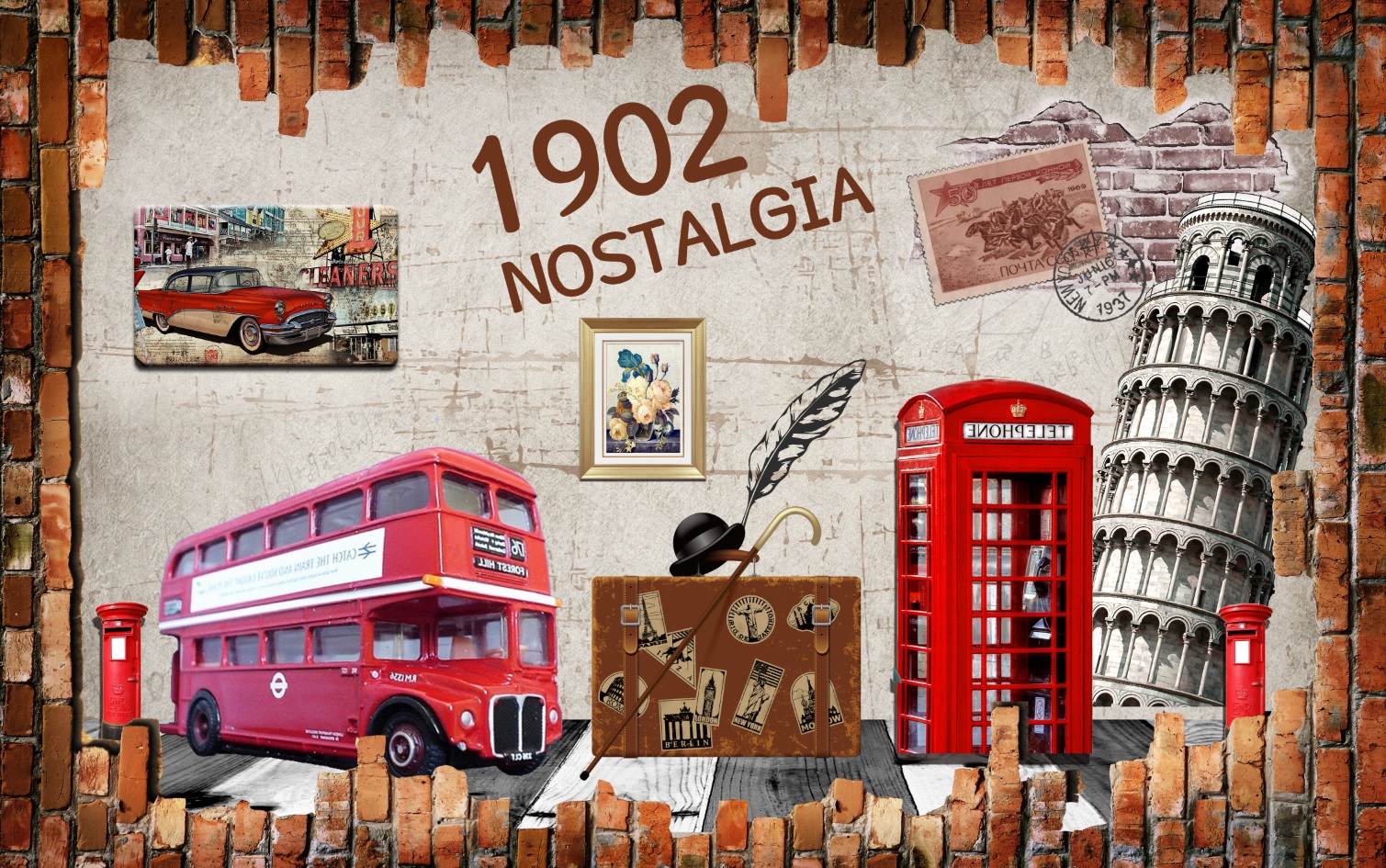 Nostalgic European wallpaper file - DT023