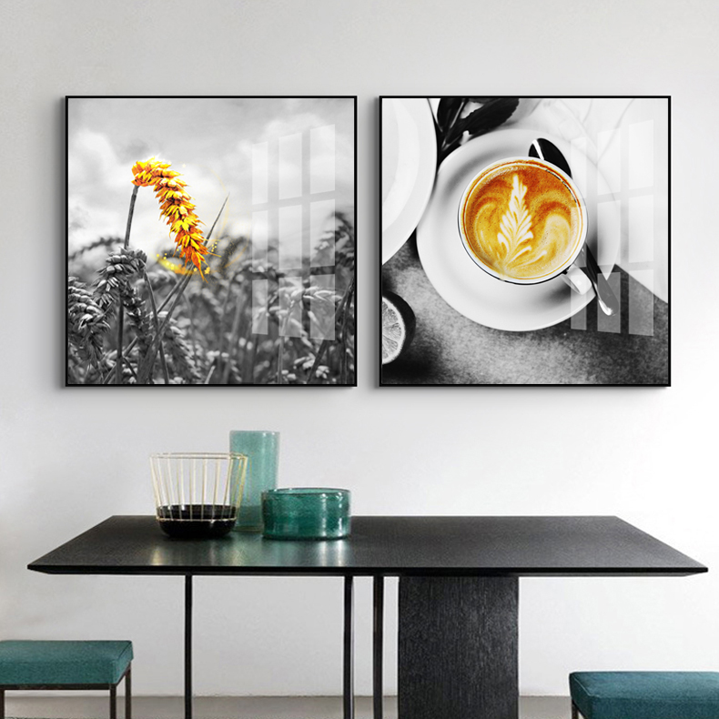 Dining room coffee restaurant decoration set 3 painting file - PLT-2540