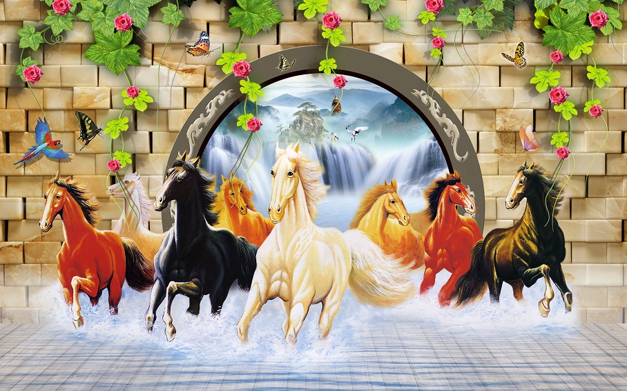 File of Horses Bringing Success Painting - MD0014