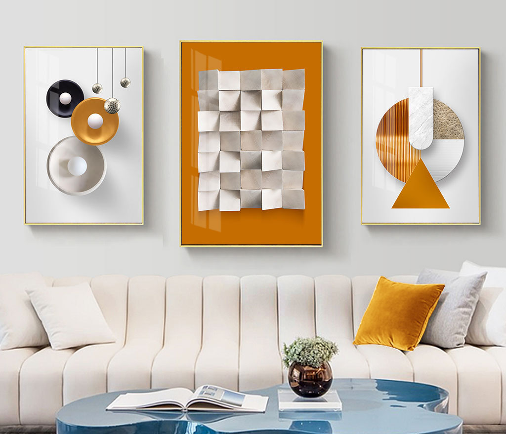 Set of 3 Modern Abstract Art Files - HQ-476