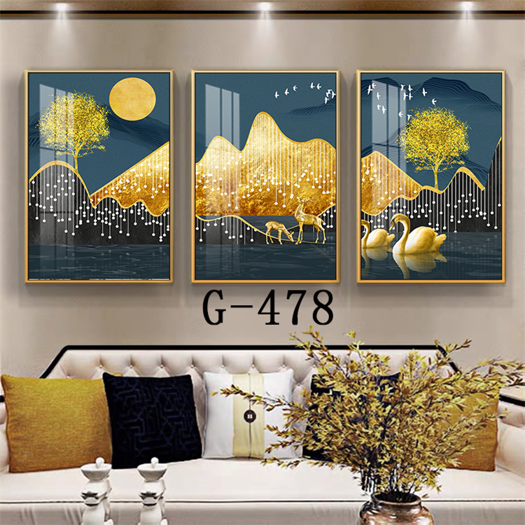 Modern abstract triptych file - G-479