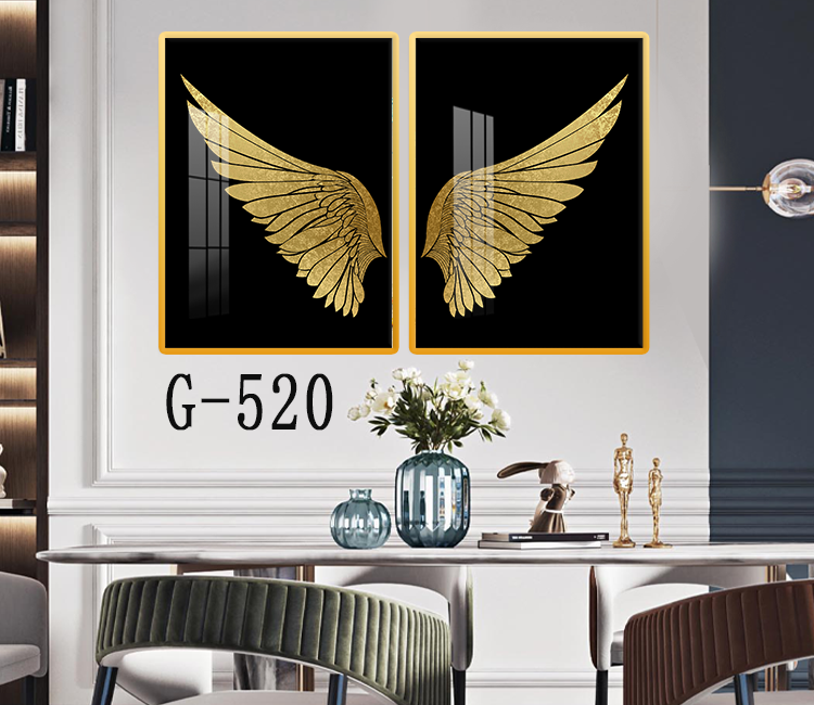 Picture file set of 2 abstract modern dining room - G-520