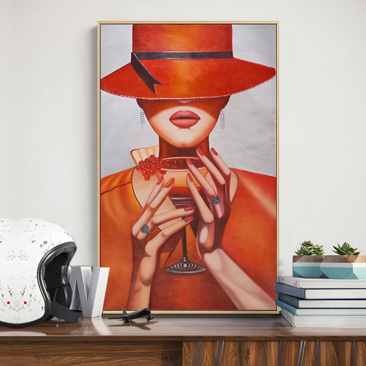 Orange Girl and Wine Glass - CD006