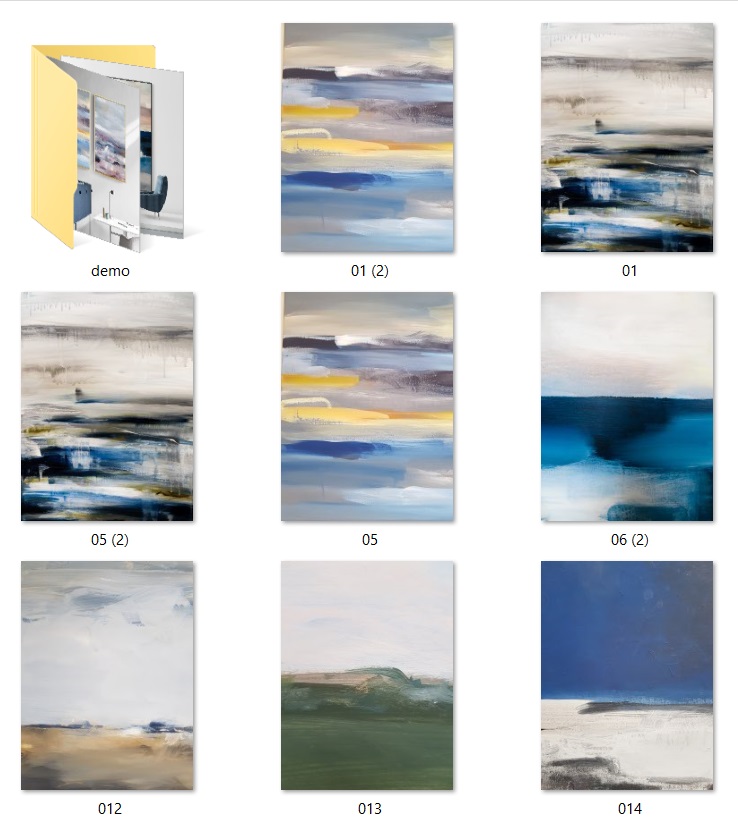 26 files of Nordic abstract oil paintings - TTA3